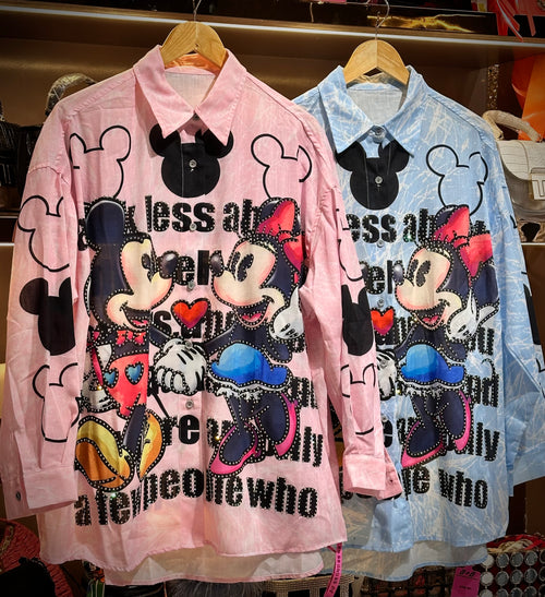 Sparkle Street Style Disney Shirt | Embellished Character Top