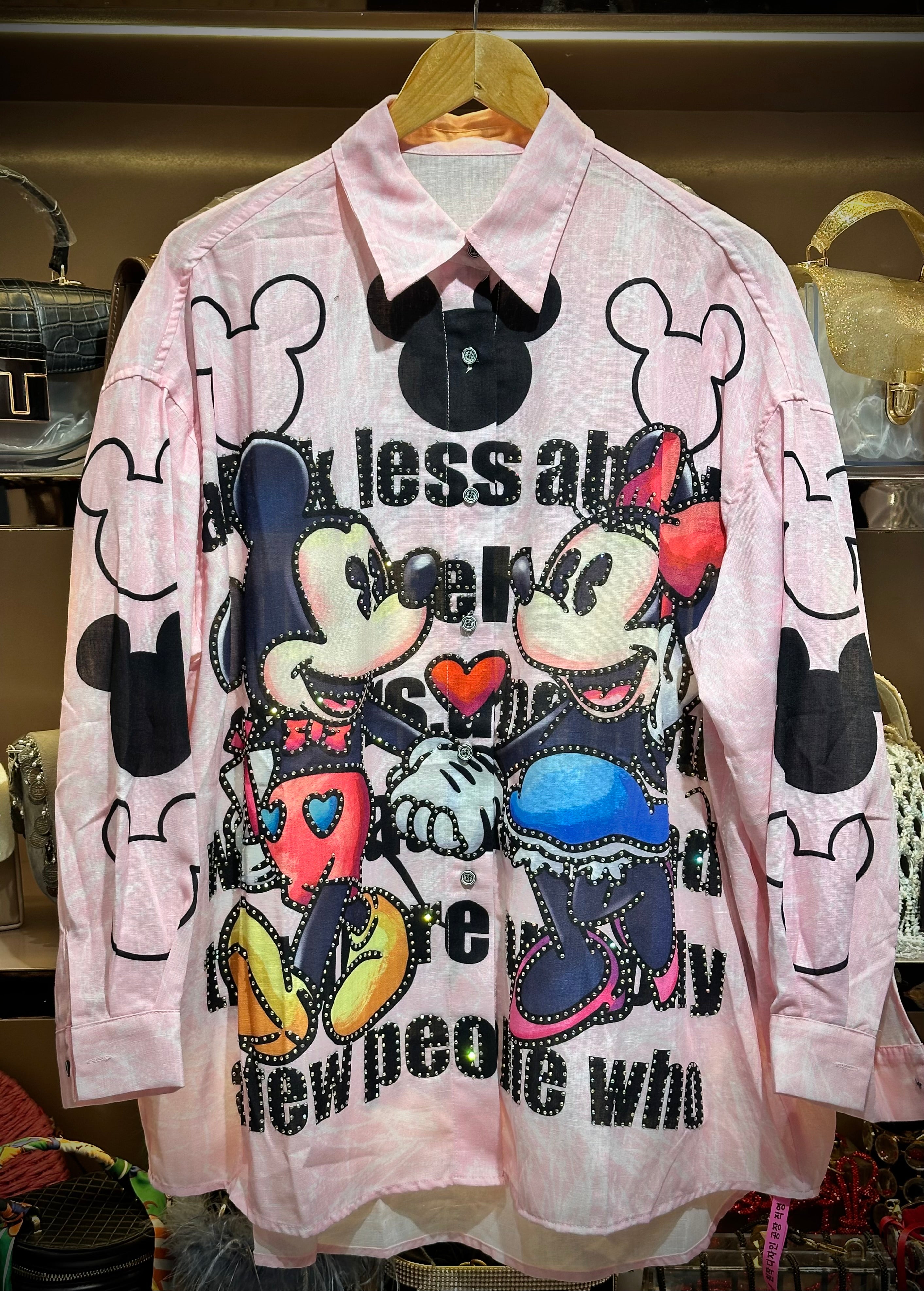 Sparkle Street Style Disney Shirt | Embellished Character Top