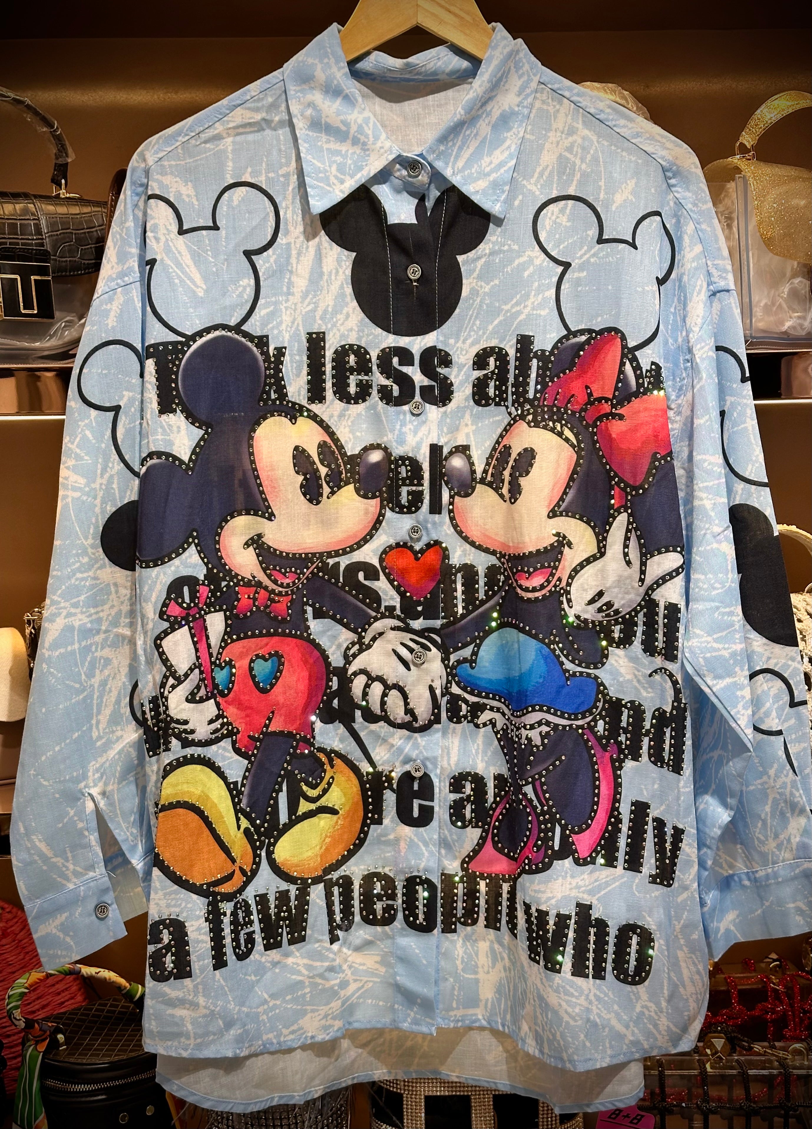 Sparkle Street Style Disney Shirt | Embellished Character Top